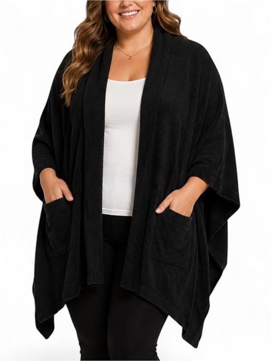 Barefoot Dreams Sweaters - Barefoot Dreams CozyChic Ultra Lite Blanket Wrap Black 2X Plus NWT Pockets